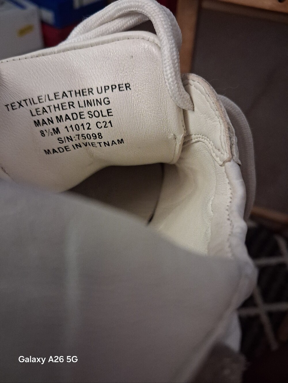 BURCH TORY SNEAKER NYLON/LEATHER/SUEDE T LOGO IVORY/TAN/SZ US 8.5 - Picture 12 of 13